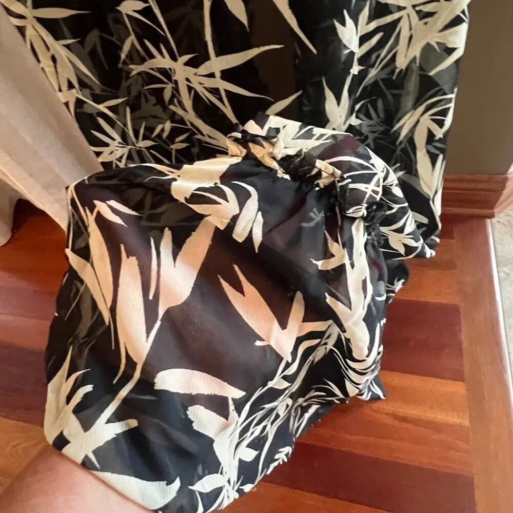 NWT Express Kimonos Sheer Long Line Brown & Tan Top or Cover Up  Size M/L - Picture 9 of 14